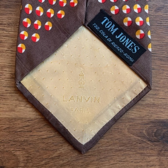 Lanvin Vintage Wide Silk Tie - Picture 6 of 8